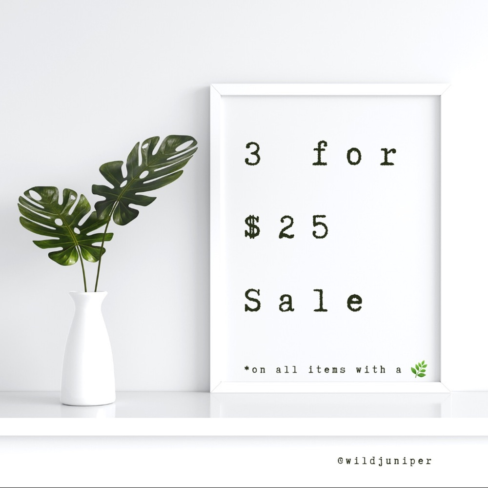 🌿 3 for $25 SALE on all items in closet marked with a 🌿